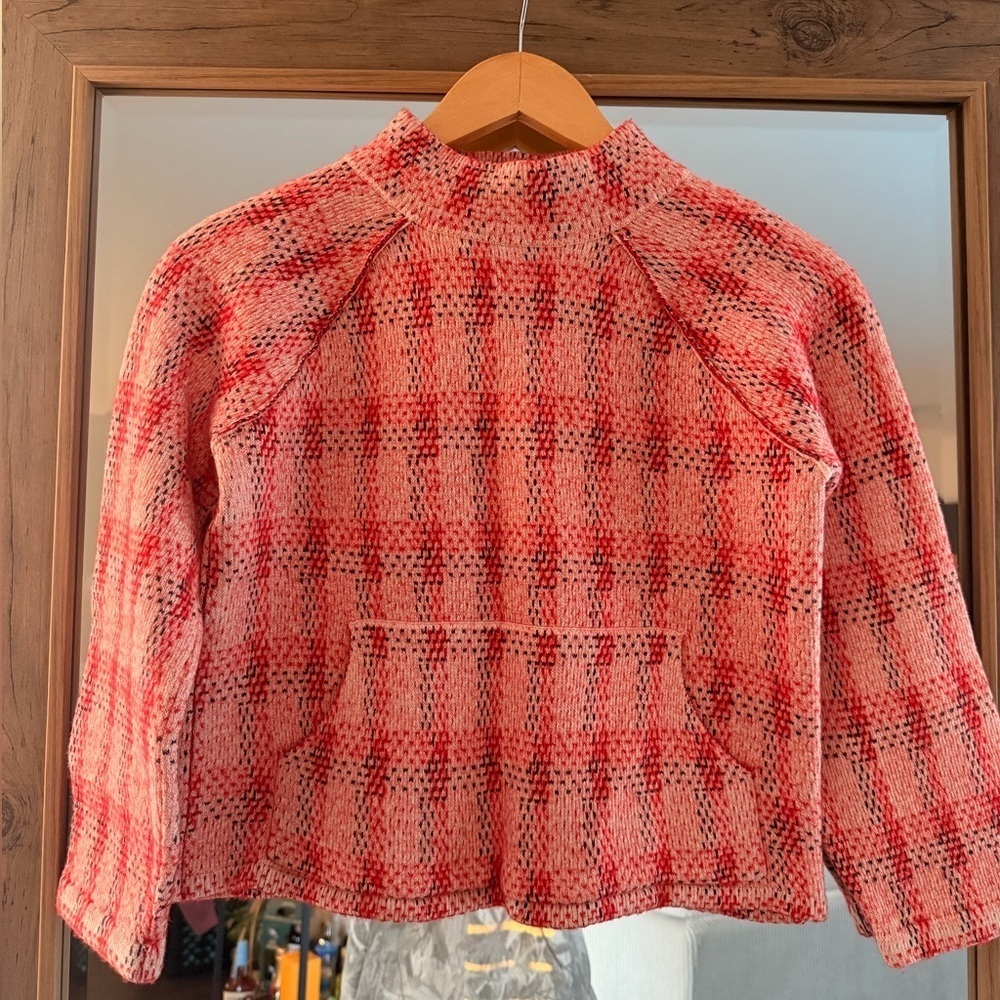 Anthropologie Field Flower plaid pullover sweater